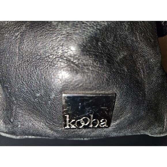 Kooba Black Leather Satchel Shoulder Bag Purse 13"x7"x5" - Picture 7 of 15